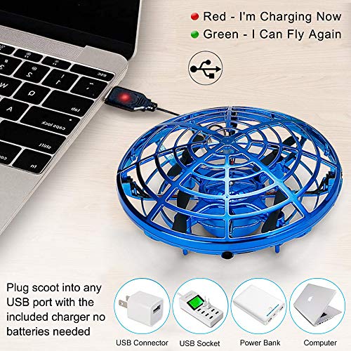 Flying Toys Drones for Kids Toddlers Adults Helicopter with 360° Rotating and Shinning LED Lights, Easy Indoor Flying Ball Hands Controlled Drone Toys for Boys or Girls