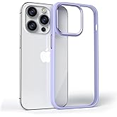 Gatita Lavender Clear Phone Case for iPhone 13 Pro Max, Purple Rim Border with Hard Clear PC Cover, Rugged Shockproof Case for iPhone 13 Pro Max 6.7" (Y2021)