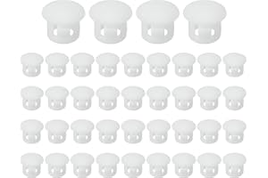 PATIKIL 8mm(5/16") Plastic Hole Plugs, 40 Pcs Flush Type Round Plug Snap in Locking Screw Hole Covers Insert End Caps for Fur