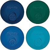 Tervis Travel Lid Made in USA Double Walled Insulated Tumbler Travel Cup Keeps Drinks Cold & Hot, Fits 16oz Tumblers - 4pk, Assorted Navy Green Blue Turquoise