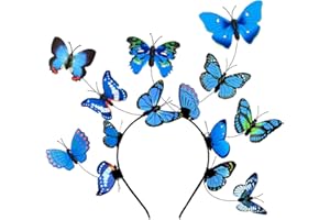 Zivyes Butterfly Fascinator Hats Women Monarch Tea Party Headband Alice in Wonderland Hat Derby Halloween Costume