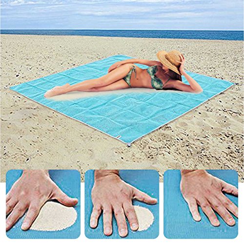 Kamo Sand Free Beach Mat - Dirt & Dust Disappear.Sand Proof Blanket for Beach,Picnic,Park,Camping & Hiking,Family Trips and Outdoor - Thumbnail 5