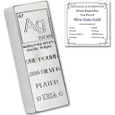 1 lb Silver Plated Bar (Trapezoid Ingot) .999 Pure Paperweight | Element Design with Certificate of Authenticity