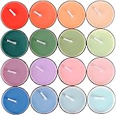 16 Colors Colored Scented Tealight Candles - Natural Soy Wax Candles with Essential Oils, Home Decor and Aromatherapy, Perfect for Home Use and Gifting (Color Series)