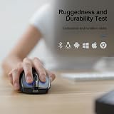 TECKNET Bluetooth Mouse Wireless Silent 4800DPI Tri-Mode 2.4G BT 5.0/3.0 Gray view 7