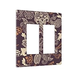 Boho Purple Flowers Rustic Morris 2 Gang Rocker