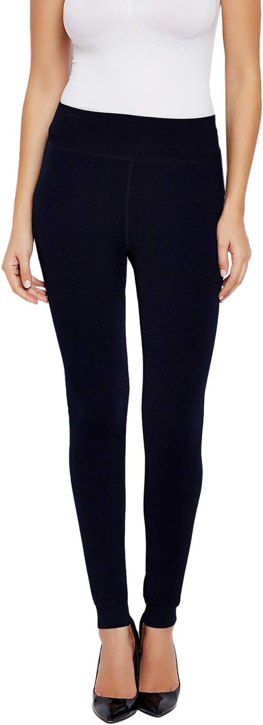 Women Woolen Warm Leggings with Thick Fur Lined (091108_Green)