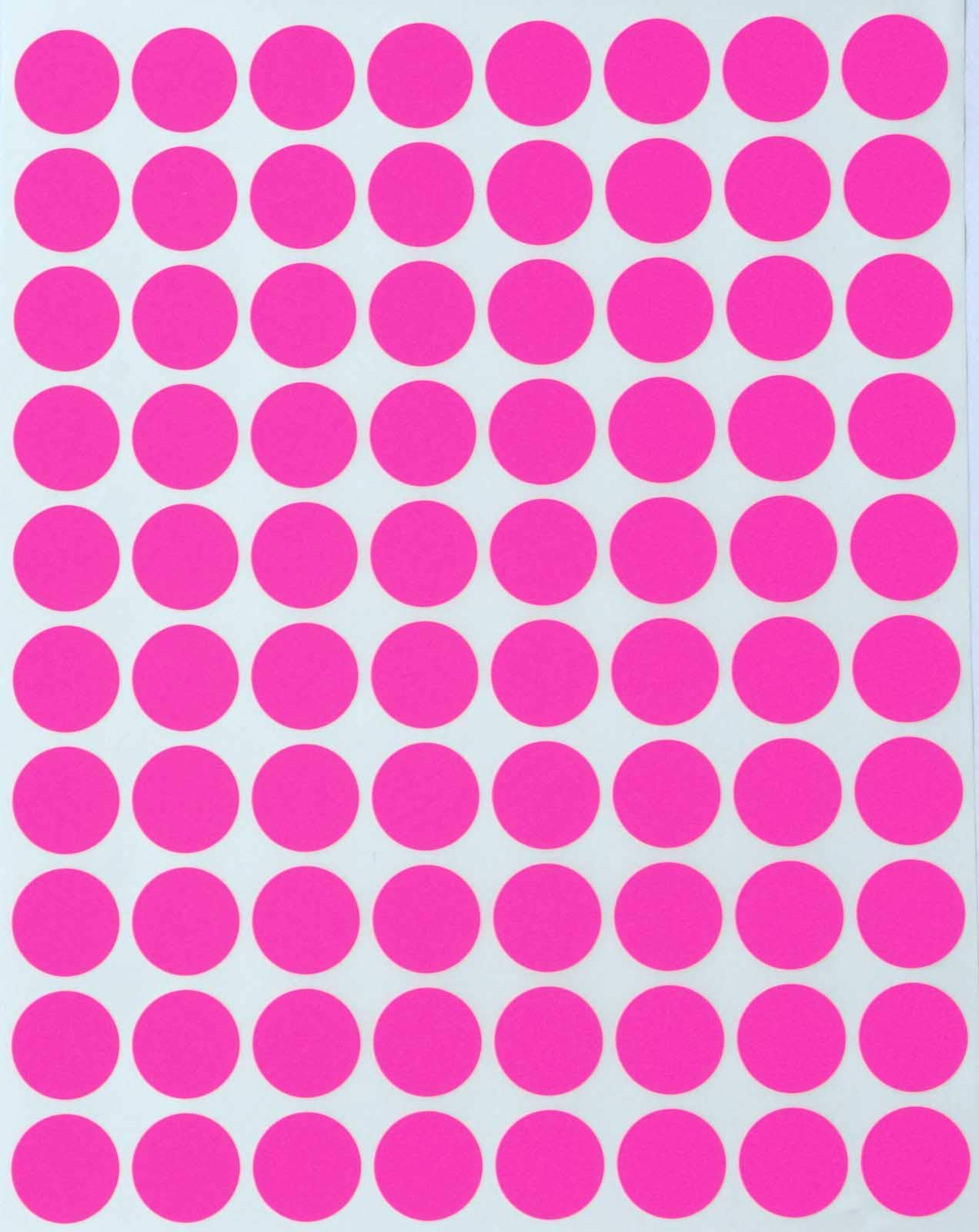 Royal Green (13MM) Neon Pink Color Coding Labels for Inventory and Labeling 1.3 CM Circle Dot Stickers 1200 Pack