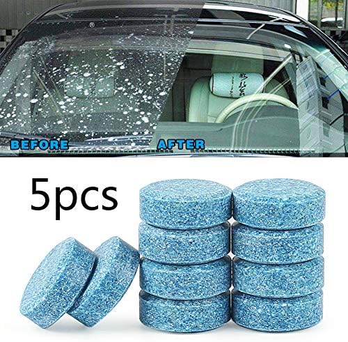 5pcs Effervescent Tablets Spray Cleaner Car Window Cleaning Solid Wiper Cleaning Tool