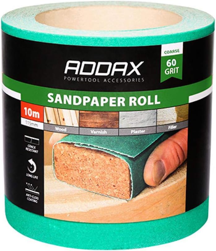 TIMCO P60 Green Sandpaper Roll 115mm x 10m 60 Grit