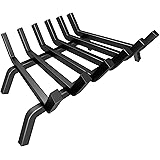 hykolity 24 in. Fireplace Log Grate, Heavy Duty Solid Steel Firewood Burning Rack 4/5" Bar Fire Grates