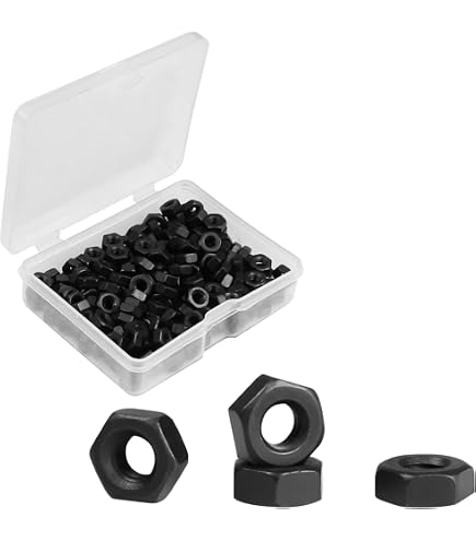 pouilzx M4 Carbon Steel Grade 8 Hexagon Hex Nut Black Carbon Steel