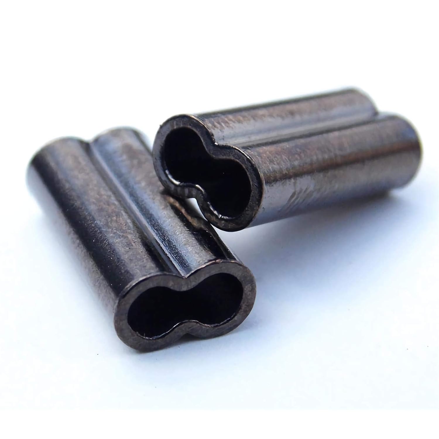 Buy Double Barrel Crimp Fishing Line Tube Connectors Ferrule Loop