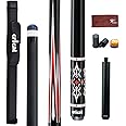 CRICAL Carbon Fiber Pool Cue Stick 58" Billiard Cue Sticks Professional Low Deflection Pool Sticks with 3/8 * 8 Pin Joint and 12.5mm Tip