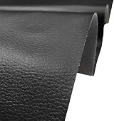 A-Express Grained Faux Leather Fabric 140cm Wide Waterproof Upholstery Black view 2