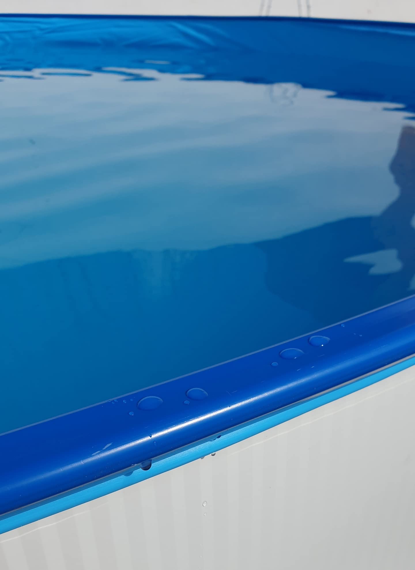 Steinbach Stahlwandpool Set Nuovo – 011121 – Ø 550 x 120 cm – Runder Pool in Weiß für bis zu 25.600 l Wasserinhalt – Mit winterfester blauer Innenfolie und zahlreichem Zubehör 2
