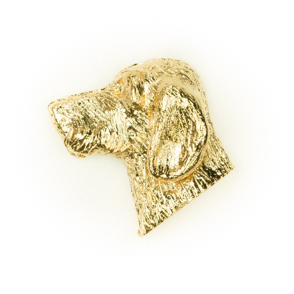 DACHSHUND WIRE HAIR Made in U.K Artistic Style Dog Clutch Lapel Pin Collection 22ct Gold Plated