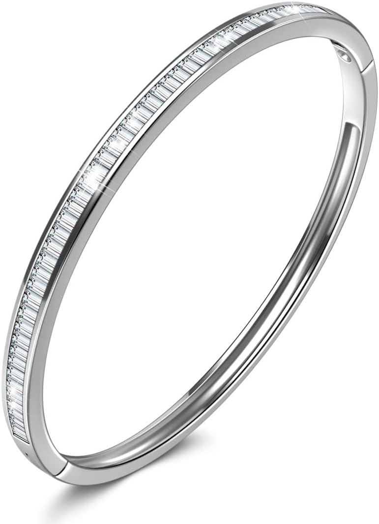 DISSONA Bracelet for Women, Simplicity is Fashion, Valentines Gift for Her, Cubic Zirconia from Swarovski, Jewellery Gift Box