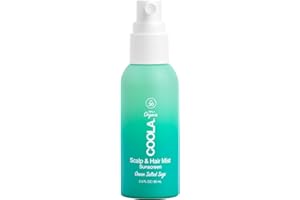 COOLA Organic Scalp Spray & Hair Sunscreen Mist with SPF 30, Dermatologist Tested Hair Care for Daily Protection, Vegan and Gluten Free, Ocean Salted Sage, 2 Fl Oz