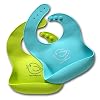 Bavaglino in silicone impermeabile di Happy Healthy Paren EZ-Clean, set da 2 pezzi