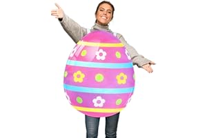 Cozypower Easter Egg Costume for Adult Colorful Easter Egg Suit Funny Cosplay Outfit for Easter Party Men Women