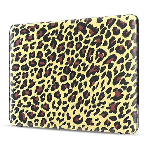 IBENZER MacBook Pro 13 Inch Case 2012-2015, Soft Touch Hard Case Shell Cover for Apple MacBook Pro 13 with Retina Display A1425 1502, Yellow Leopard, MMP13R-LEOYW+1