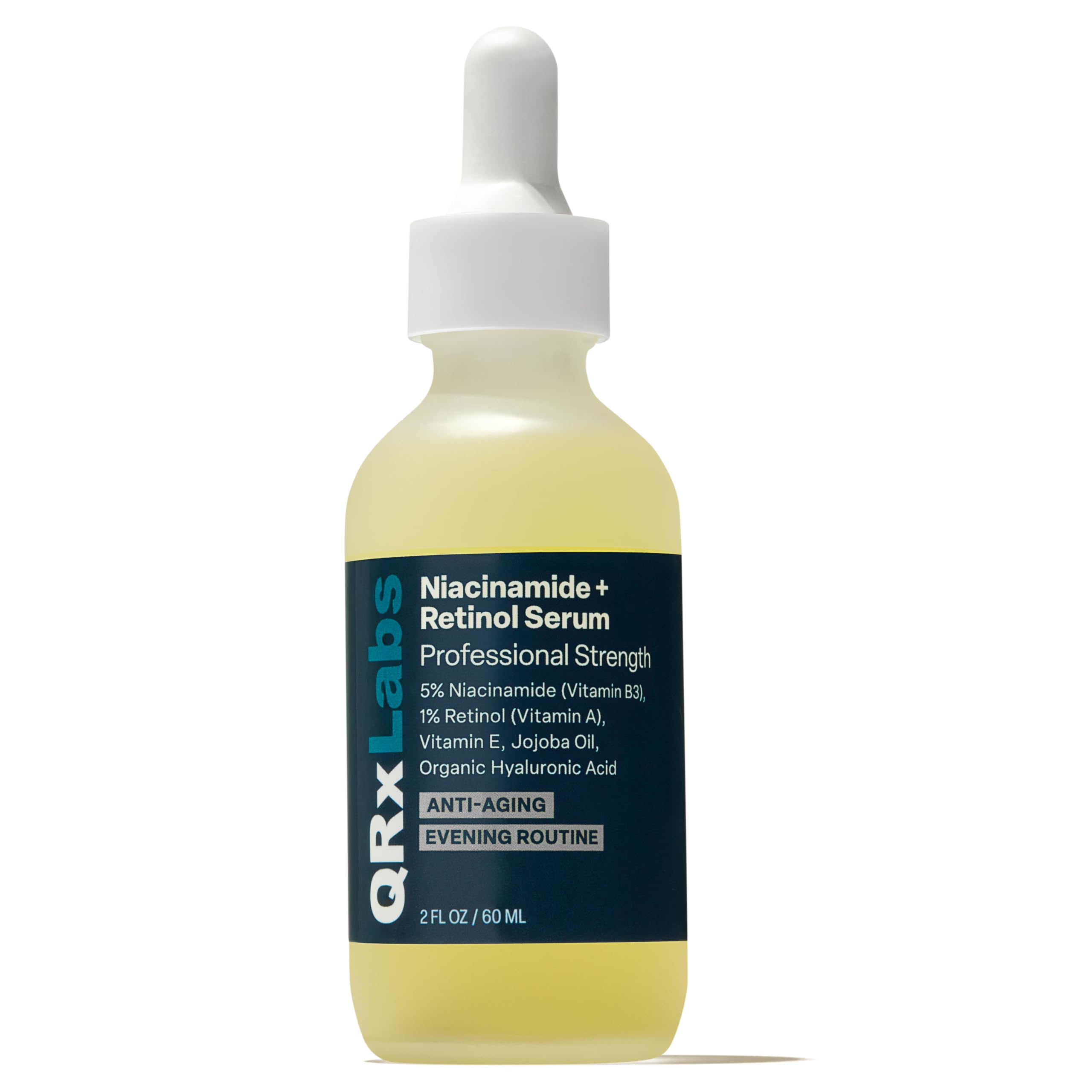 5% Niacinamide (Vitamin B3) + Retinol Serum (Large 60 ml Bottle) - Ultimate Anti-Aging Wrinkle Reducing Treatment - Fights Acne Breakouts & Fades Blemishes & Spots - Reduces Pore Size & Tightens Skin