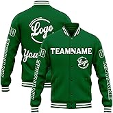 lomidine Custom Varsity Jacket for Men Women and Youth with Personalized Letterman Jacket Printed Name, Number and Logo