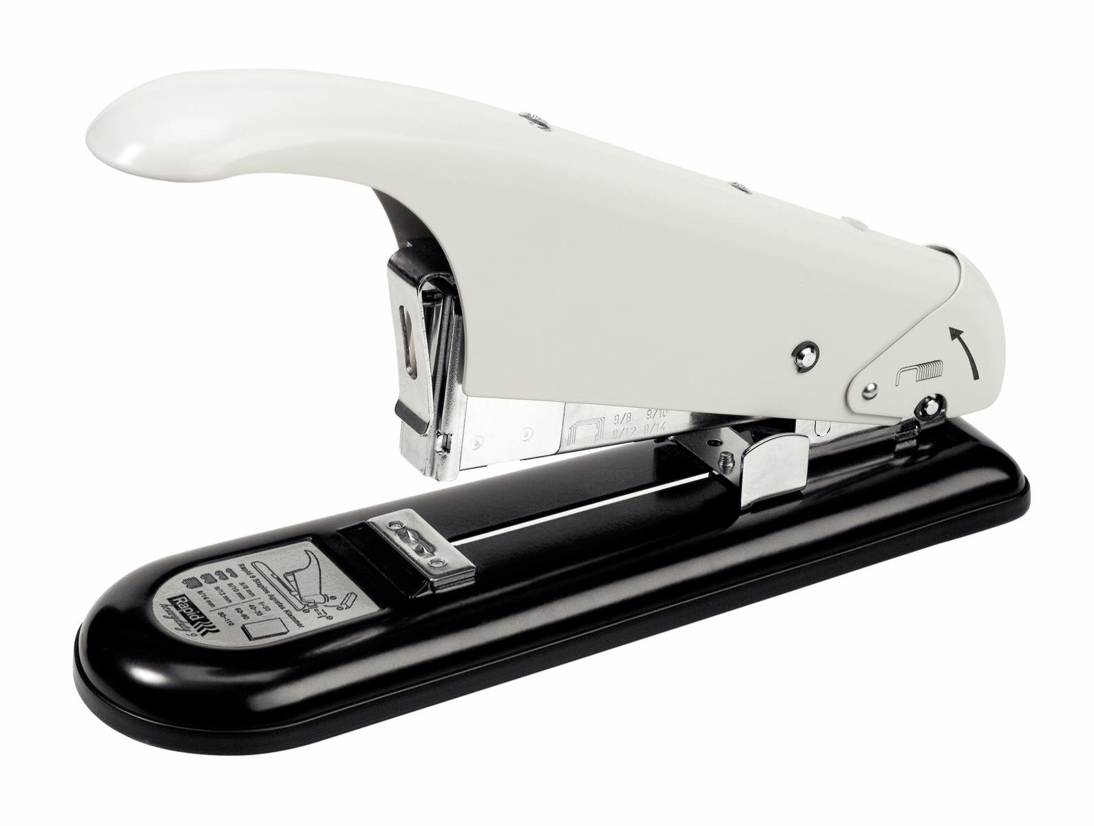 Rapid Classic HD9 Heavy Duty Stapler, 110 Sheet Capacity, High Volume Stapling, Metal, White/Black, 10264021