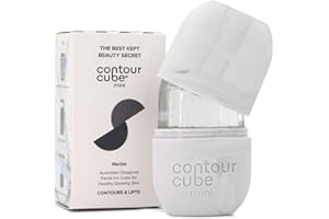 Contour Cube Mini - Revolutionary Ice Roller for Sculpting & De-Puffing - Face Ice Roller & Massager - Ice Mold for Face - Compact Skin Care Tools for Daily Skincare & Travel - Marble