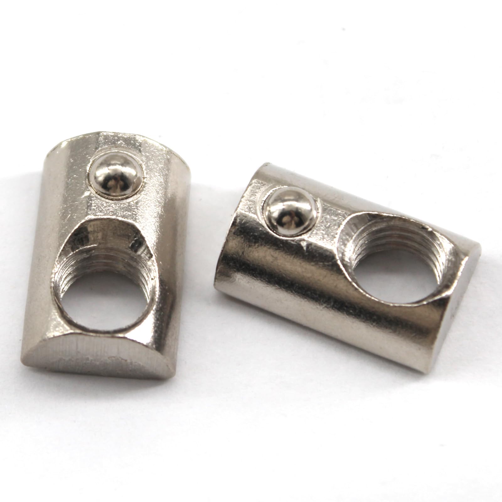 (50 Pieces)2020 Series M6 Ball Spring T Slot Nuts Carbon Steel Roll In Spring T Sliding Nut for European Standard Aluminum Extrusion Profile