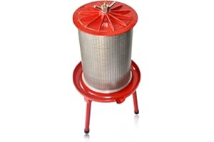 SQUEEZE master Hydraulic Fruit Wine Apple Press -10.7Gallon/40L -Stainless Steel for Wine Cider Making with Filter Bag & Splash Guard