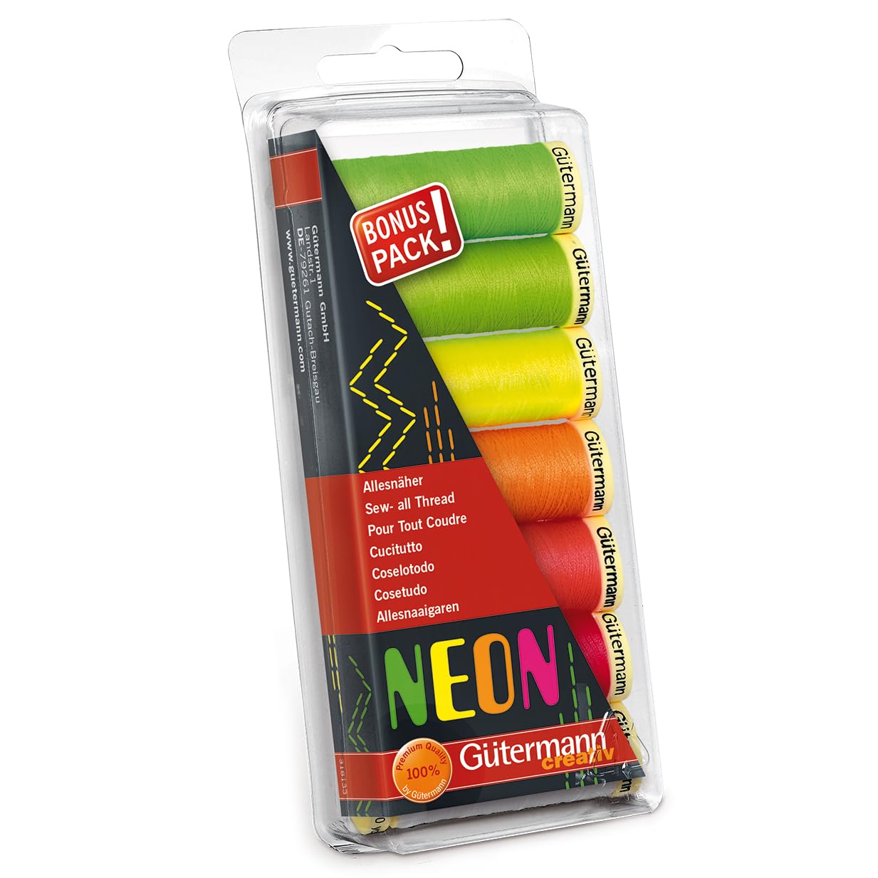 Gutermann Thread Set, Neon, 100m — image 1