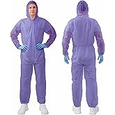 V VICOGARD Hazmat Suits,10 Colors Options Disposable Protective Coveralls, Paint Suit with Elastic Wrists Ankles and Hood
