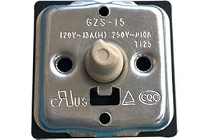HMHAMA GZS-15 Rotary Switch 4 Position 3 Speed Rotary Electric Heater Switch Fan Speed Selector Switch for Midea Electric Heater Radiator Replacement Part Accessories 10AT125（2 Gear）