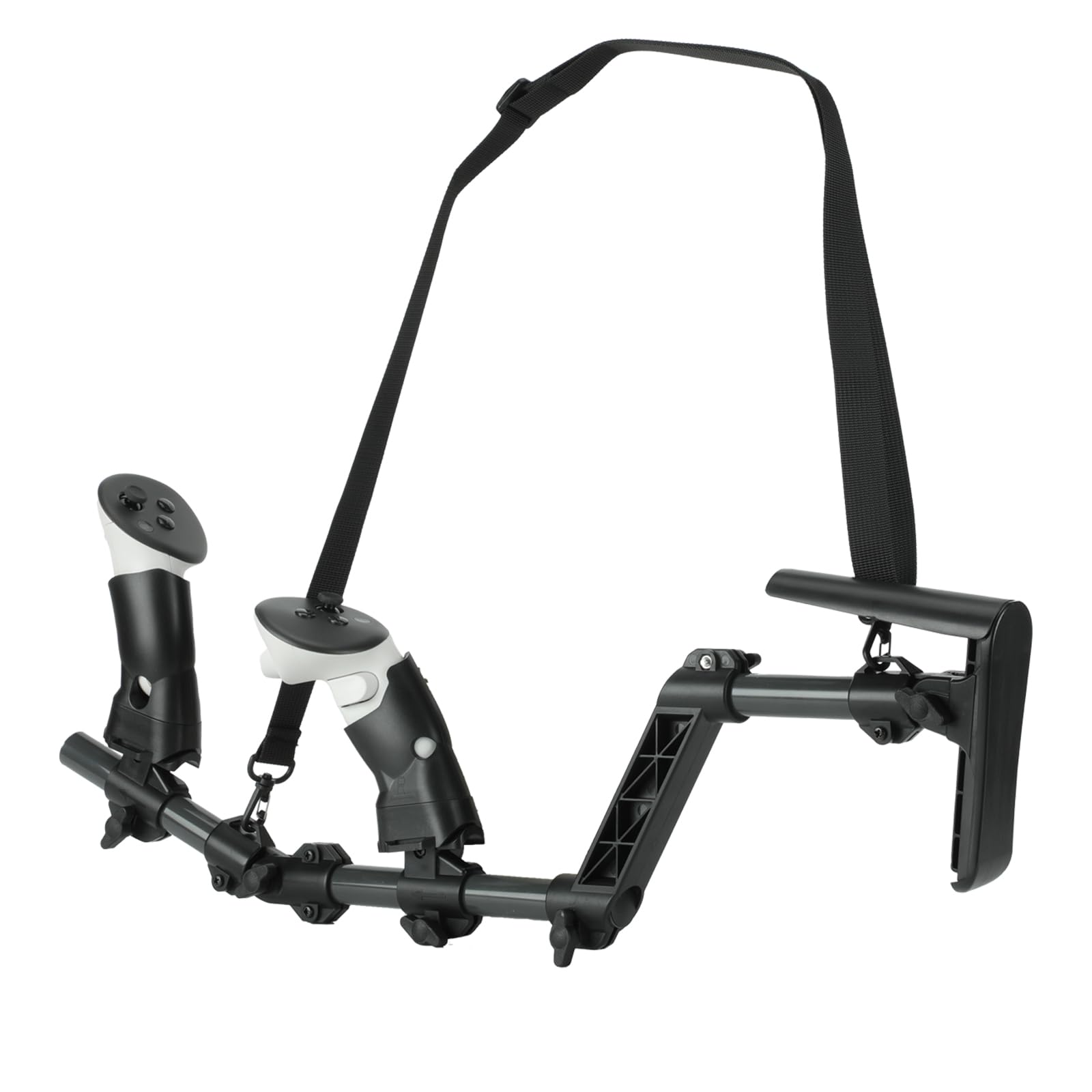 Magnetic VR Gun Stock for Quest 3, Rifle Grip VR Stock Controller Accessories Compatible with MetaQuest 3s, Lightweight & Quick Removable Quest3 Control Magnetic Gunstock Adapter (Black)