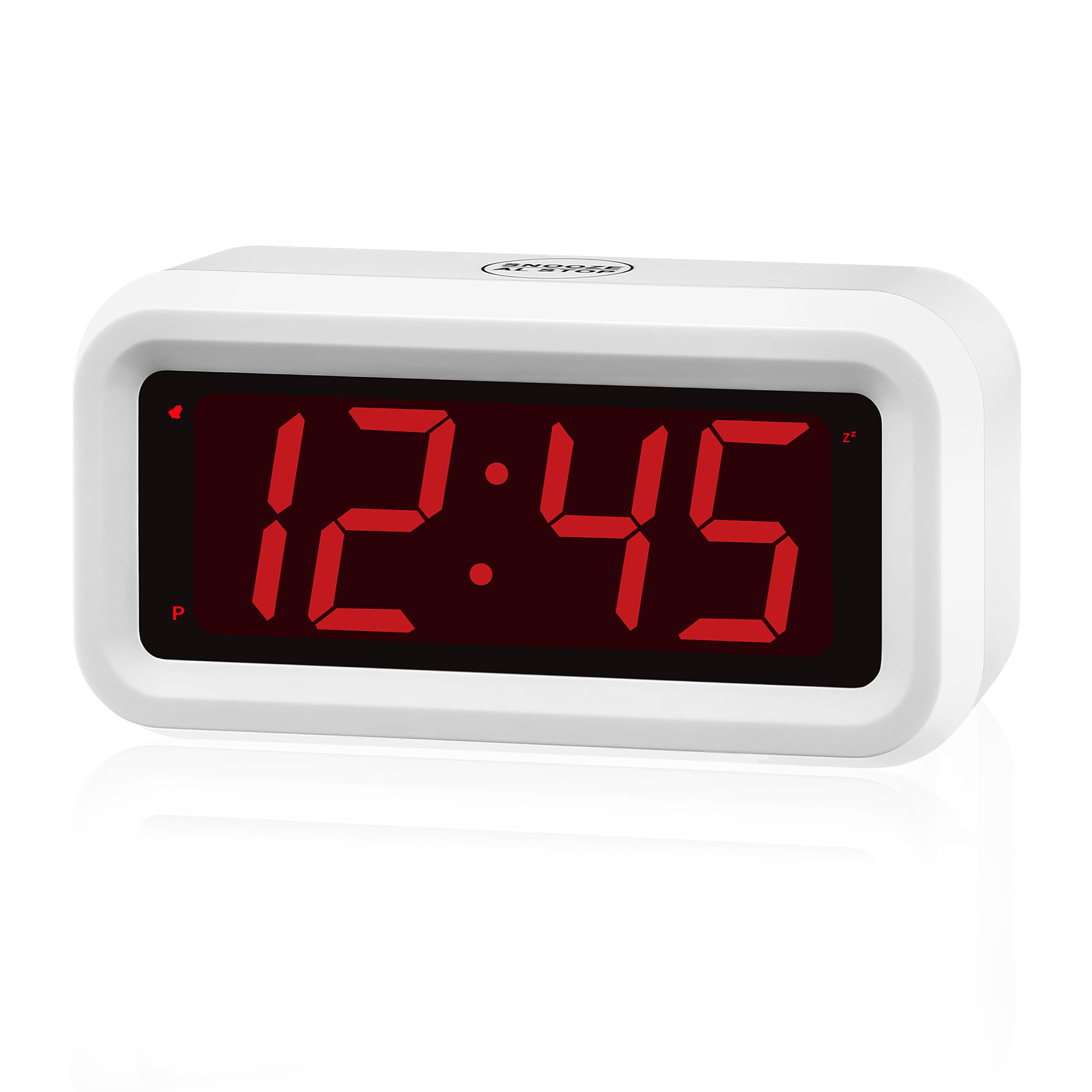 Photo 1 of Alarm Clock, Digital Clock, Auto Night-Mode, 3-Level Led Brightness, Battery Powered, 12/24Hr, 1.2'' Red Digits Display, Simple Alarm Clock for Kids Adults Girls Boys, Easy to Set, Easy to Read