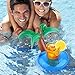 BESTOYARD Floating Drink Holder 12 Pack Palm Tree Inflatable Pool Cup Holders with Mini Air Pump