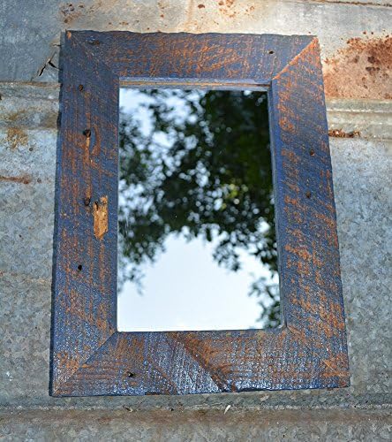 Reclaimed wood framed mirror #1036