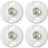 Saysurey 4 Pcs E26 Medium Base Light Socket Replacement | UL Listed Keyless Ceiling Lampholder, 660W 250V Rated, Compatible with LED CFL, Works with Incandescent Bulbs