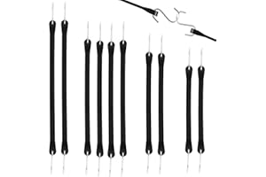 KINZOMOR 10 Pack Rubber Bungee Cords Assorted Sizes 10/15/21/31 Inch,Black Bungee Cords Heavy Duty Outdoor,100% EPDM Rubber Bungee Cords with S Hooks for Truck,Van,Motorcycle,Cargo,Tarps,Canvases and More