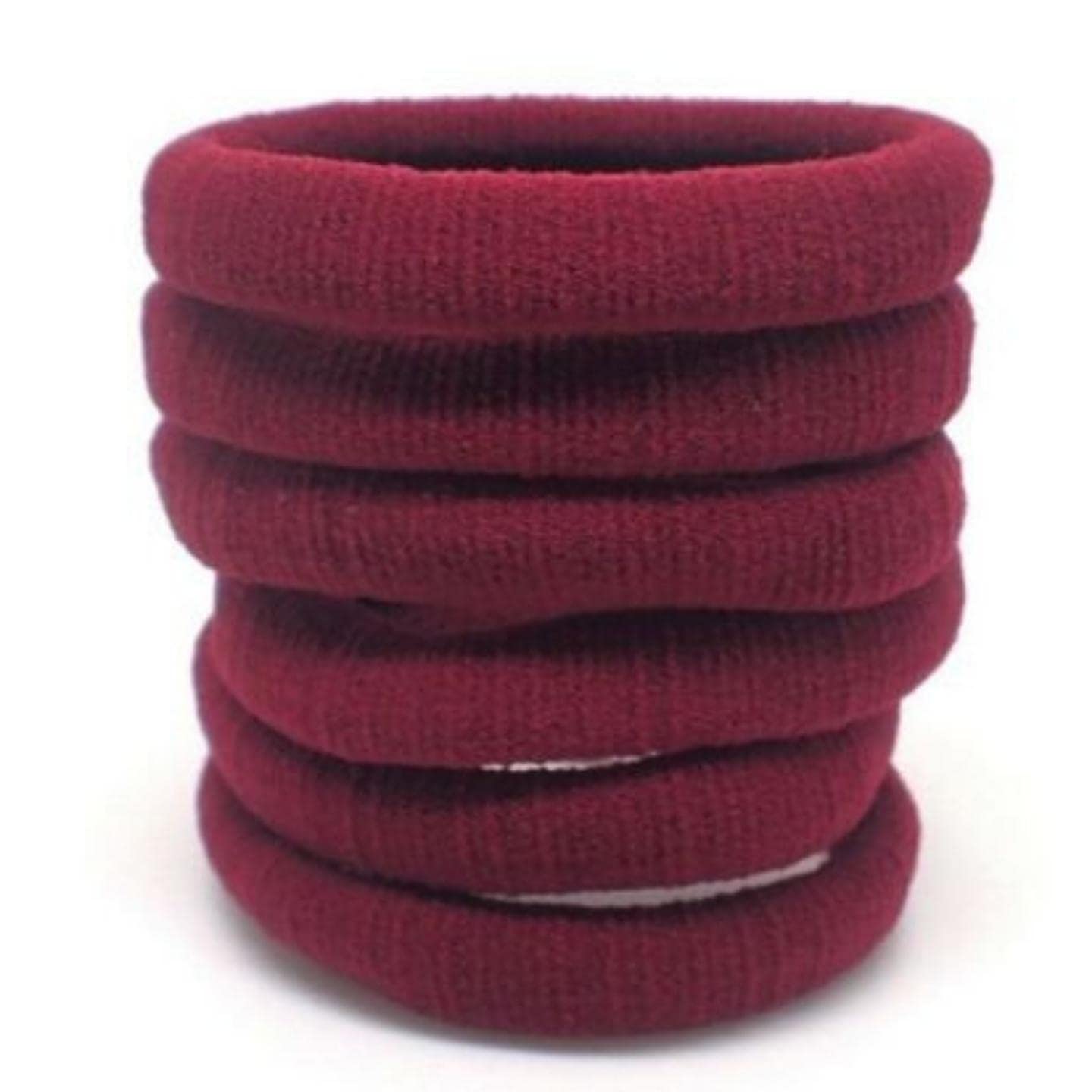 Topkids Accessories Thick Hair Bands for Women and Girls, Hair Bobbles Elastic HairBands Ponytail Holders Hair Ties Hair Elastics Hairbands Women (Burgundy)