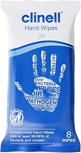 Clinell Antimicrobial Hand Wipes Travel 20x8 Packs Kills 99.99% Bacteria Virus view 3