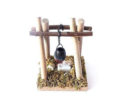 Amazon Com Fairy Campfire Wooden Ornament With Red Led Light