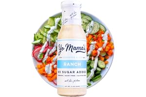 YO MAMA’S FOODS Yo Mama's Foods Keto Ranch Salad Dressing and Dip - Pack of (1) - Low Carb, Low Sodium, and Gluten-Free