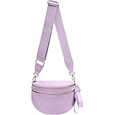 Nylon Crossbody Bags Bum Bag for Women Large Sling Bag Purse with Adjustable Strap(Purple)