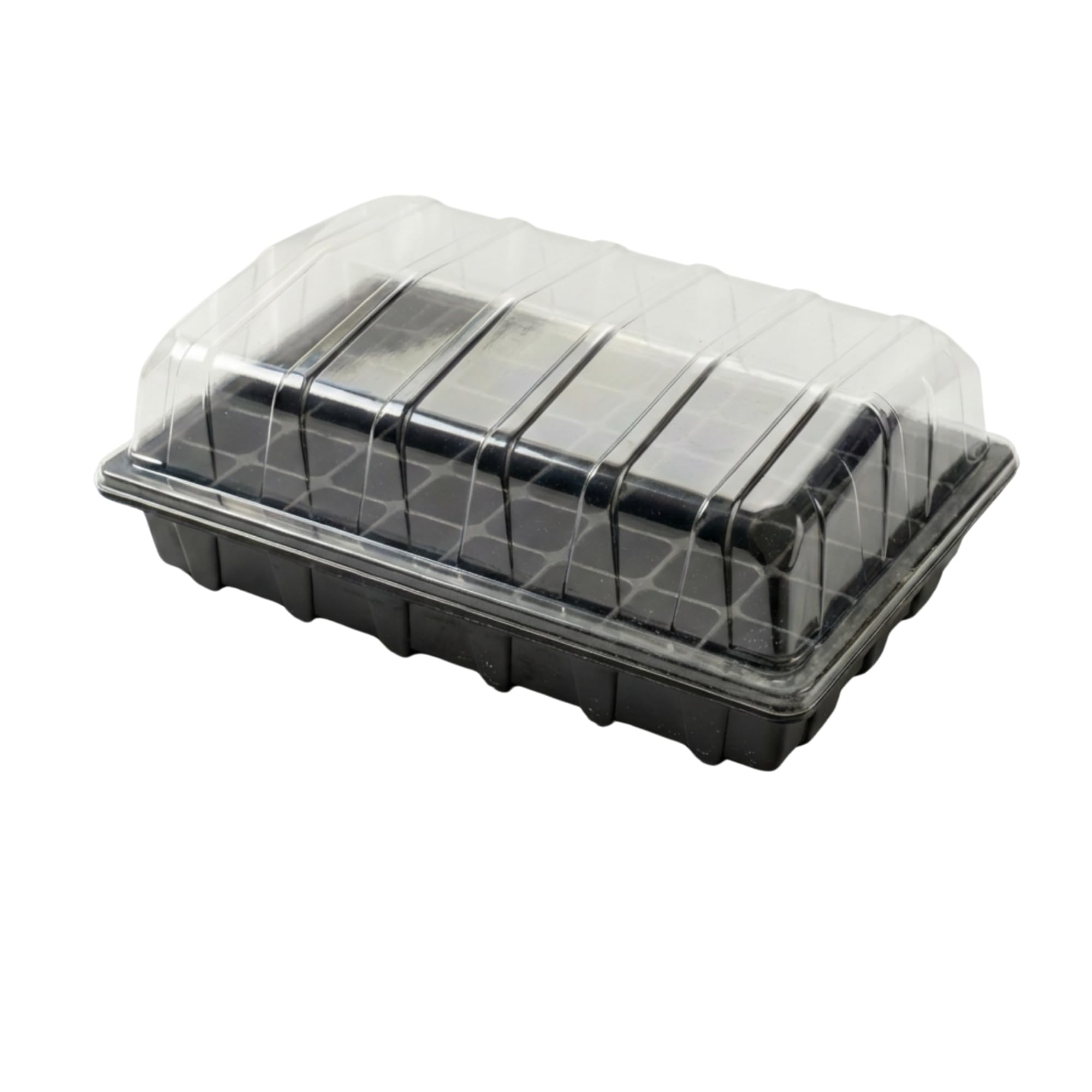 Nutley's Full-Size Seed Propagator Tray Set with 50-Cell Inserts, Without Holes, Including Lid - British Made