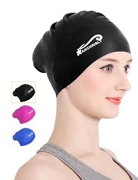 Women Swimming Caps Silicone Long Hair Girls Waterproof Swimming