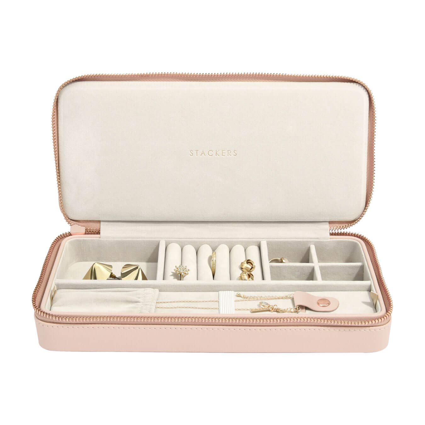 Stackers Blush Pink Sleek Necklace Travel Jewellery Box