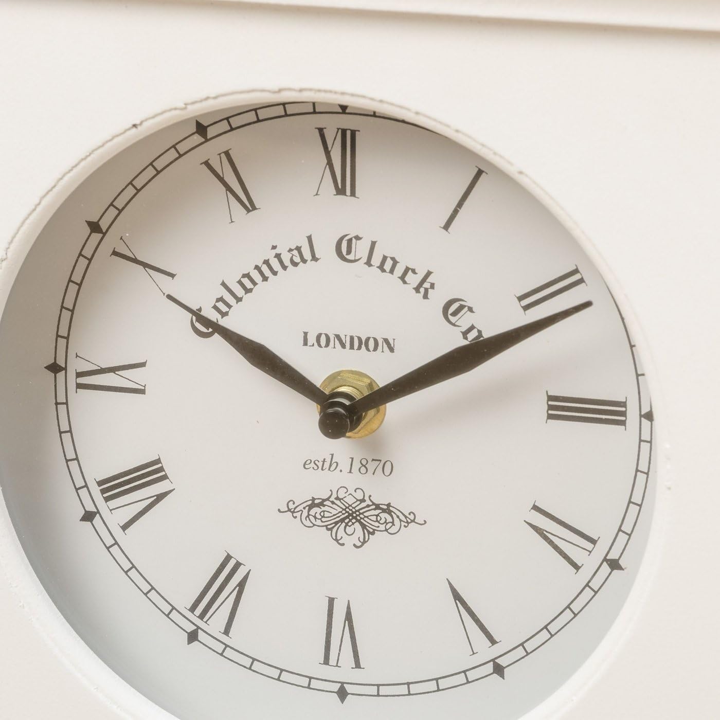 mucHome Betty Table Clock Height 24 cm Analogue Clock with Roman Numerals White